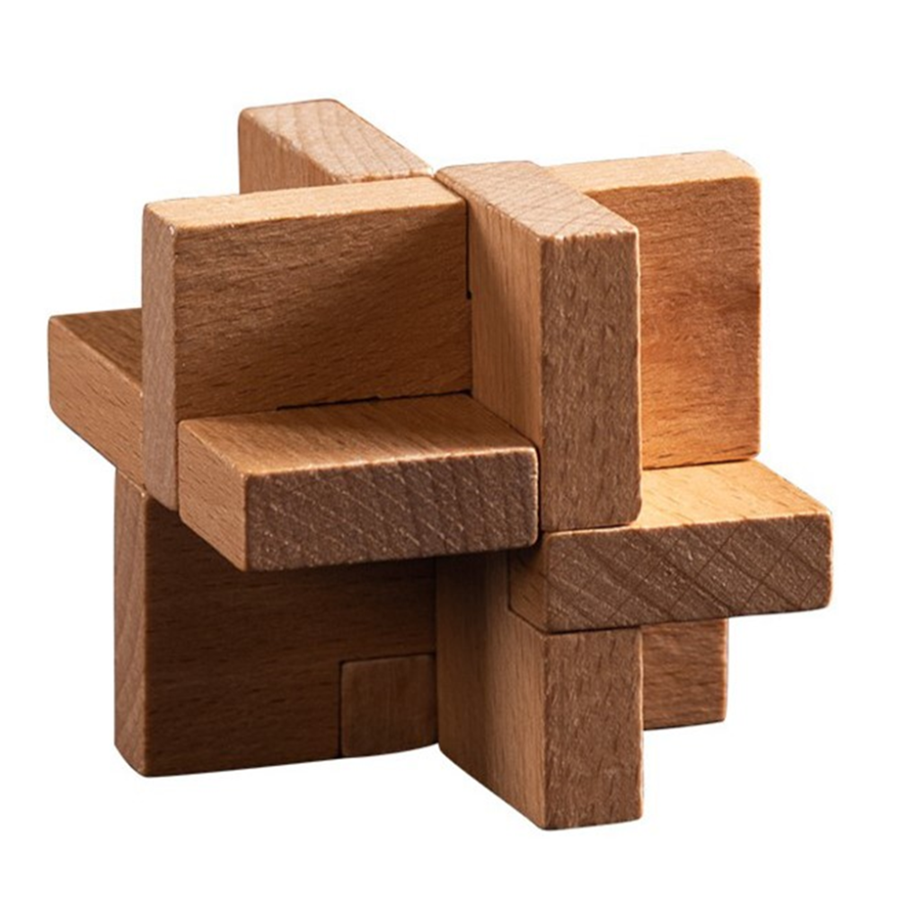 Interlocking Wooden Good Luck Classic Brain Teaser