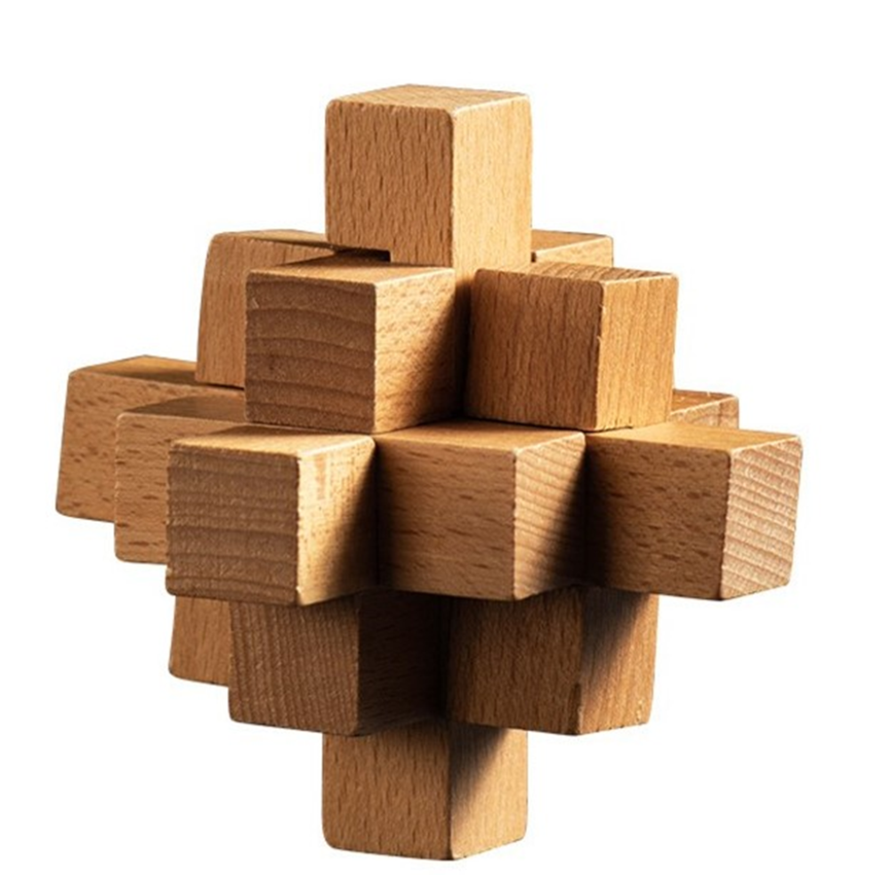 Interlocking Wooden Mayhem Brain Teaser Puzzle