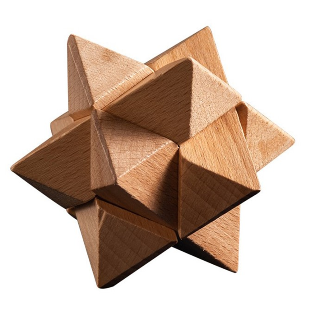 Interlocking 3D Wooden Single Star Puzzle