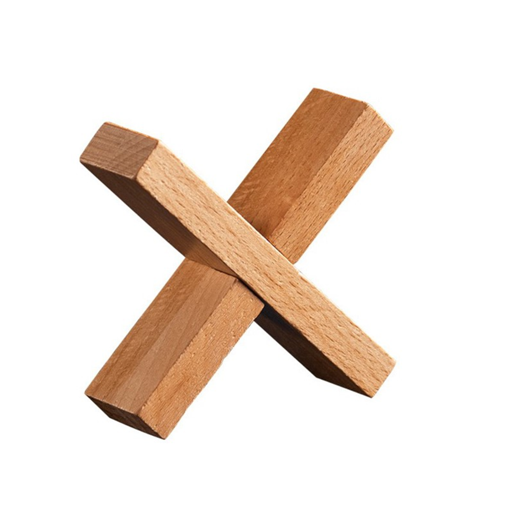 Interlocking Wooden X Mark The Spot Puzzle Toy
