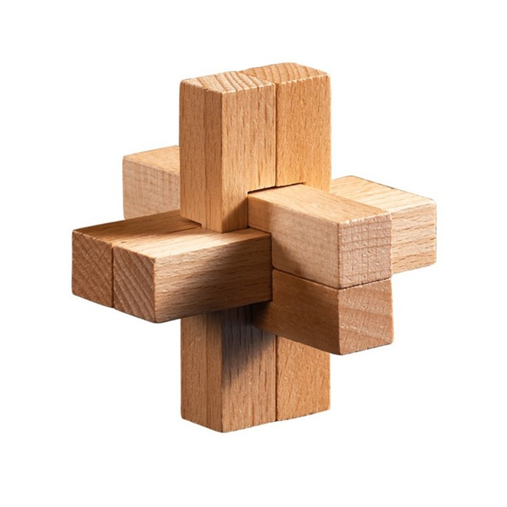 Interlocking Wooden Traditional Enigma Puzzle Child Toy